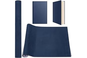 craspire Couverture de Livre en Tissu Bleu Marine de 51 x 11.8 Pouce avec Support en Papier et Surface en Tissu Suédé pour Reliure de Livres Fournitures de Reliure Scrapbooking Protection D'Album