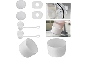 NEEPANDA Silikonowa osłona na słomkę, ochrona przed wyciekiem i dnem, kompatybilna z kubkiem Stanley Cup H2.0, 850 ml, akcesoria 1,2 l (przezroczysta)