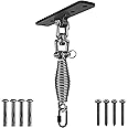 Dolibest Swing Hanger, Punching Bag Ceiling Hook Heavy Duty Boxing Bracket 360 Swivel with Carabiner & 4.5mm Spring for Hanging Heavy Bag Hammock Chair Wood/Concrete Wall Beam Mount, up to 600lbs