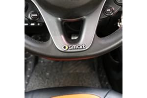 SHIFENG Lot de 2 autocollants en métal pour Smart Fortwo Forfour 453 451 450 Crossblade City Cabrio City-Coupé Roadster Smart Logo