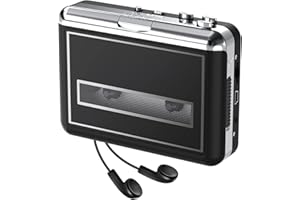 MERSOCO Portable Cassette Player Converter- Compact Cassette Tape Player Recorder, Convert Audio Music Cassette to MP3 Digital via USB, Compatible with Laptop/PC/MAC, 2 Power Supply Options