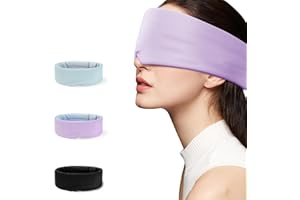 ‎AOSUN Aosun Schlafmaske für Frauen & Herren, Seitenschläfer Schlafbrille Weich Bequem, Hautfreundlich & Atmungsaktiv Augenmaske, Lichtblockierende Schlafmasken mit Verstellbarer Klettverschluss für Reisen