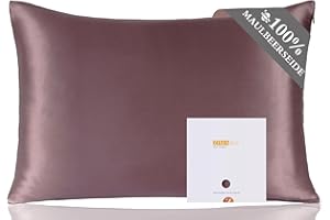 ZIMASILK Kissenbezug aus 100% Seide für Haare und Haut. Doppelseitige 19 Momme Reine Maulbeerseide Kissenhülle mit Reißverschluss, 1 Stück.(40x80 cm, Grau Lila)