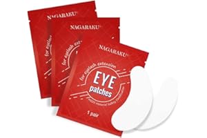 ‎NAGARAKU NAGARAKU 100 Paar Wimpernverlängerung Eye Pads Unter Augenpads Gel Augenpads Hydrogel Augenpads Einzelne Wimpern Pads Färben Wimpernlifting Eye Gel Patch Fusselfrei für Augengelpads Ohne Gel