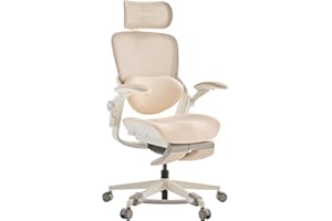 MUSSO E80 Muse FemmePosture ergonomiczne krzesło biurowe dla kobiet, nachylenie 135° i podparcie lędźwiowe 3D, zagłówek 4D 17 cm, wysuwany podnóżek, regulacja głębokości siedziska/wysokości