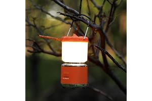 KLARUS CL8 Mini Pumpkin Camping Lantern Uppladdningsbara campinglampor med hopfällbar krok, 5 ljuslägen, Bärbar IPX 5 vattentät elektrisk LED-lampa, för camping utomhus