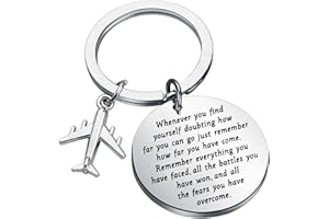 KUIYAI Pilota regalo di laurea regalo pilota regalo di ispirazione regalo pilota aviazione volante regalo aereo, 3, Acciaio inossidabile,