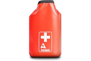Aquapac Waterproof First Aid Kit Dry Bag for Emergency Use with Secure Buckle - Red - Portable Compact