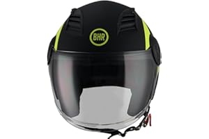 BHR Casco Demi-Jet 804 TOP| Casco Scooter Omologato ECE | Casco Motorino con Visiera Antigraffio e Sgancio Micrometrico