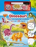Dinosauri. Disegna con il pennarello cancellabile. Gioca con i 25 magneti. Ediz. a colori. Con gadget