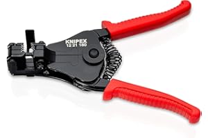 Knipex Pince à dénuder avec couteaux de forme noire laquée, gainées en plastique 180 mm 12 21 180
