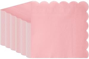 100 st rosa servetter, CEILIWEN 33 x 33 cm mjuka enfärgade festservetter, ljusrosa pappersservetter för födelsedag, bröllop, cocktailparty, babyshower och speciella evenemang