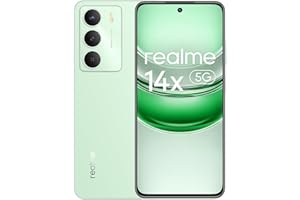realme 14x Smartphone 5G 8+256GB, Peridot Green, 6.67 Pouces d'écran, 120Hz d'affichage, 5000 mAh de Batterie, 50 MP de caméra AI, MediaTek Dimensity 6300, Protection ArmorShell, IP64