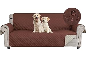 ‎YSTYLE Ystyle Sofa Überzug 3 Sitzer - wasserdichte Sofabezug Mit Armlehnen, Sofaschoner rutschfest, Sofaüberwurf, Couch Überzug, Sofaschutz, Sofa Cover Protector Für Haustier Katze Hunde, Kaffee