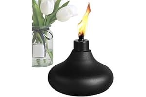 REFLIMAND Table Top Citronella Burner Torches, Metal Table Top Torches, Refillable Citronella Flame Light Torch, Decorative Lamp Candles, Landscape Lanterns Torch for Patio Garden Decor