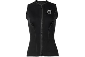 Folpus Mujeres de 3 mm Top de Neopreno sin Mangas Traje de Baño Suave de Traje Húmedo Moderno Surf para Adultos Kayak Buceo Nadando