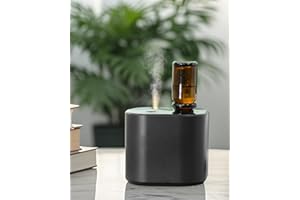 ‎YOKEKON Wasserloser Diffuser für ätherische öle,Aroma Diffuser Kabellos mit Akku,Mini Auto Diffuser mit 10ml Weißtee Öle,3 Modus,Zyklische Duftverbreitung,100 m²Reichweite für Wohnung/Home/Office,schwarz