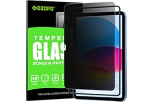 GOZOPO Sichtschutz für iPad 11. Gen 11 Zoll (2025) A16/ iPad 10. Generation 10.9 Zoll (2022), Panzer Schutz Glas Anti-Spy Schutzfolie mit Einfaches Installations-Rahmen