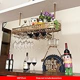 YYHSND Auf den Kopf gestelltes europäisches bar hohes Weinregal schaukelt nach Hause Gestelltverzierungen Rotweinregal (Farbe : Gold, größe : 100 * 25cm)