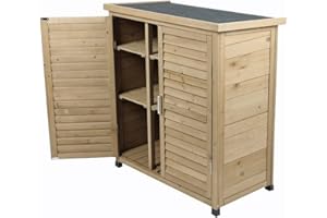Dynamic24 Gartenschrank Tannenholz Geräteschuppen Gartenschuppenschrank