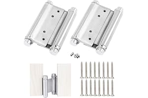 GOLRISEN 2 Stück Pendeltürscharnier Edelstahl ScharnierePendeltür Türscharnier BandSchwerlast Türband Scharnier Double Action Federscharnier für Pendeltür Schwingtür Bar Metall- & Holztüren (3 Zoll)