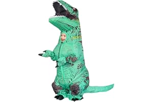 Rafalacy Kids Inflatable Dinosaur Costume Blow up T-rex Costume Funny Dino Halloween Party Cosplay Fancy Dress Outfit