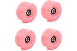 heavenlife 4 Piezas Ruedas Patines Antideslizantes, Quad Ruedas con Rodamientos, PU Ruedas de Repuesto, Ruedas de Patines de Doble 58 * 39 mm para Patinaje de Doble Fila en Interiores o Exteriores
