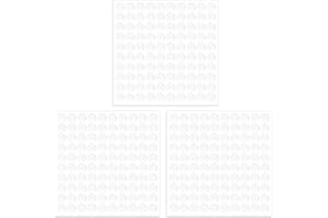 KINBOM 300 Piezas/3 Hojas Puntos Adhesivos Doble Cara, Masilla Transparente Para Carteles Puntos Adhesivos de Globo Punto de Pegamento para Plástico Vidrio Pared Metal Madera Cerámica (10mm Diámetro)