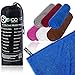 Produktbild Rexoo Microfaser Handtuch Reisehandtuch für Sport, Fitness und Freizeit - extra saugfähig - schnelltrocknend - ultraleicht in allen Größen, Farben:Grau;Größen:100x200 cm