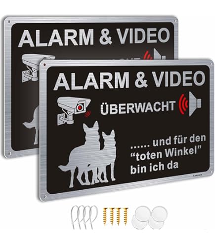 Blechschild 'Danger Forget The Dog Beware Of Cat' - 20,3x30,5cm Aluminium
