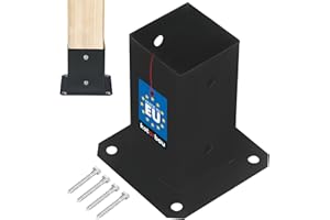 KOTARBAU® - Casquillo atornillable, 70 x 70 mm, poste cuadrado de madera, casquillo de suelo, soporte para vallas, placa de suelo, soporte para postes, ancla, galvanizado en caliente, con