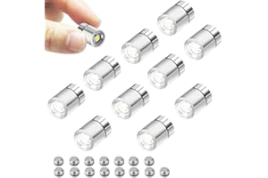 EKKONG Mini Luces LED,Mini Luz LED Adhesiva, Luces LED Pilas Lámpara Decorativa para Decorar Casas de Muñecas, Modelos en Miniatura 3D,Accesorios para Casa de Muñecas (Blanco)