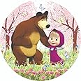 APM Masha & The Bear Wall Sticker Fully Waterproof Vinyl Sticker self Adhesive for Living Room, Bedroom, Office, Kids Room 12X18 inches (M3)