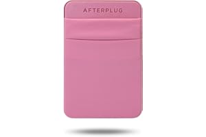 Afterplug Bolsa Adhesiva de 2 Bolsillos para Portátil, Compatible con SSD Portátil Externo, Magic Mouse, Cable USB y Más - Rosa