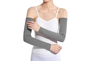 XINCHIA Thermo-Fleece-Armwärmer, elastisch, warm, für den Winter, Ellenbogenlänge, fingerlose Ellenbogenstütze, Arm-Handgelenkschutz, langärmelige Wärmer, Muffs für Damen und Herren, Radfahren,