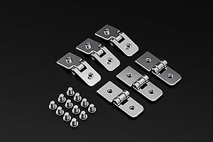 GuineaLoft™ H2 Hinge Set - 2-Hole Hinge Set w/ 6 Hinges and 12 Screws - Guinea Loft Exclusive