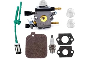 AISEN Vergaser mit Luftfilter Benzinschlauch für Stihl BG45 BG46 BG55 BG65 BR45C SH55 SH85 Gebläse 4229 1200 606 Carb Zama C1Q-S68G