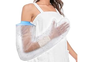AMSGANK Protège Bras Plâtre Adulte, Protections pour Plâtre Imperméable Protection Bras Douche Couvre-main Plâtré Réutilisable Protège-plâtre Bras pour les Mains Blessées, le Poignet (Full Arm)