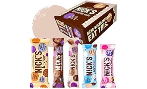 NICKS Favorite Mix Box, Barrette di cioccolato assortite, senza zuccheri aggiunti, senza glutine (10x40g + 2x25g)