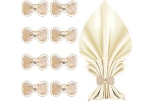 SHENGOU Aro para Servilletas De Tela,Anillo para Servilletas Papel,8 PCS Anillo para Servilletas De Tela,Hebillas para Servilletas,Servilleteros De Ar,Anillos De Servilletas Ramadan(5)