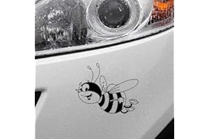 HANDMADE BY STUKK Smiling Bumble Bee Art Fun Window Bummer Sticker Vinyl Aufkleber 15,3 cm x 11,4 cm