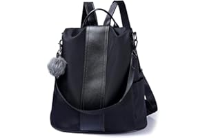 LOSMILE Sacs portés dos Sacs à dos loisir en nylon Sacs portés épaule Sacs bandoulière de voyage Backpack Daypack sac à main de mode pour Femme Filles (noir-L)