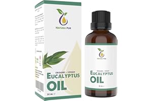 NATURA PUR Olejek Eukaliptusowy BIO 30ml - 100% naturalny olejek eteryczny, wegański - Eucalyptus Oil (Eucalyptus Radiata Leaf Oil) do aromaterapii, dyfuzora, olejku zapachowego, olejku aromatycznego