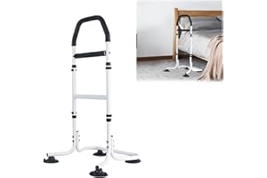 KAMANAN Aide à la Station Debout pour Personne âgée,Lit d'aide à la Position Debout,Aide pour Se Lever du Lit,Aide de la Toilette et du canapé pour âgées,Capacité Charge 136 KG (Tapis de sol à ventouse)