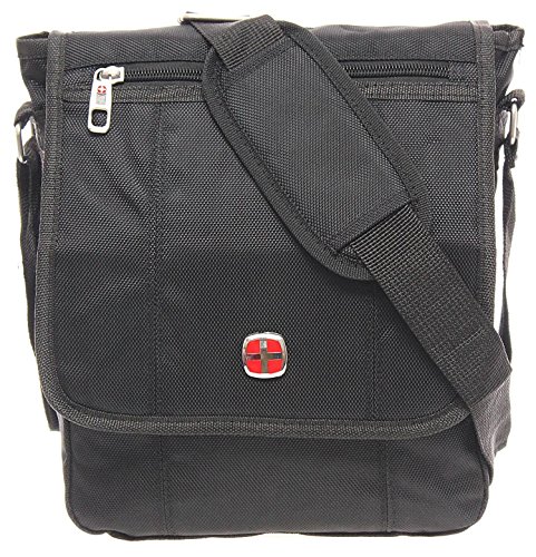 Schultertasche Citybag Flugbegleiter Ausweistasche Umh  ngetasche Business Messenger Bag Tasche Black NEU