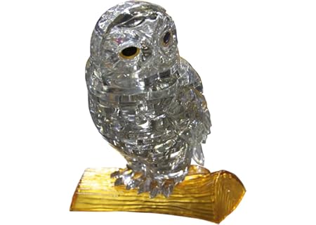 Kristallpussel | 3D-uggla | transparent design | 42 delar | byggsats för barn och vuxna | HCM Kinzel - Amazon Deal & Rabatt