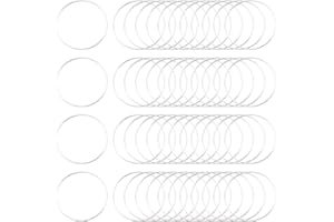 SOFPLATE 50 pz 50mm Cerchi Rotondi Perline Orecchini con Perline Cerchi per Orecchie In Argento Collegamento In Ottone Cornice Vuota Cerchio Anelli per Gioielli Fai Da Te Creazione di Orecchini Bulk P