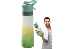 Teksome Vattenflaska med spraydimma, vattenspraykopp | 650ml läckagesäker dricksvattenflaska | Återanvändbar vattenflaska för fitness och utomhus, bärbar dimflaska