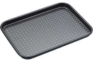 MasterClass Ugnsplåt Med Kant, Crusty Bake Plåt Med Non-stick För Kakor, Cookies, Pommes Frites och Pizza, 1 mm Tjock Kolstål