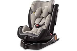 CARETERO MOKKI Siège auto pivotant 360° Isofix 0-36 kg Groupe 0/1/2/3 Gris graphite